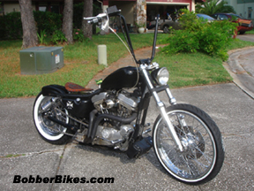 Black Custom Motorcycle